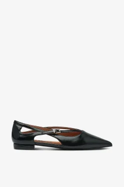 Bianco Ballerinaskor Biabari Cut Out Pointy Flat Faux Leather