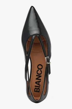 Bianco Ballerinaskor Biabari Cut Out Pointy Flat Faux Leather