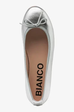 Bianco Ballerinaskor biaMadison Ballerina Metallic Leather