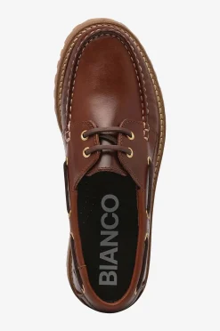 Bianco Loafers Biacapri Boat Shoe Pull Up Leather