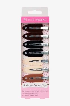 Brushworks Nude No Crease Hair Clips 8-pack