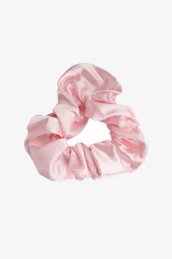 Brushworks Pink & White Satin Scrunchies 3 Pcs
