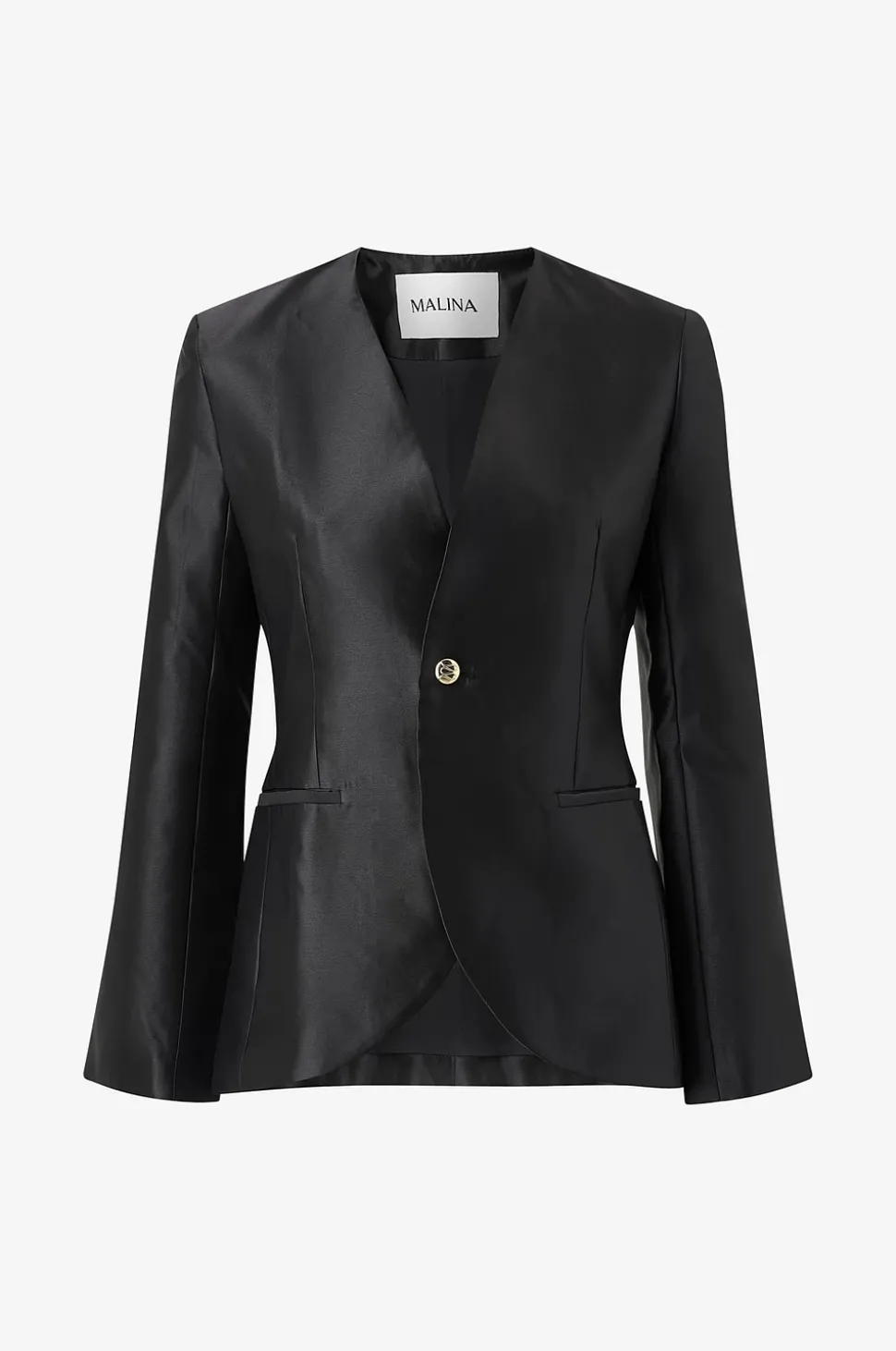 By Malina Blazer Nori Fitted Heavy Satin Blazer