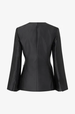 By Malina Blazer Nori Fitted Heavy Satin Blazer