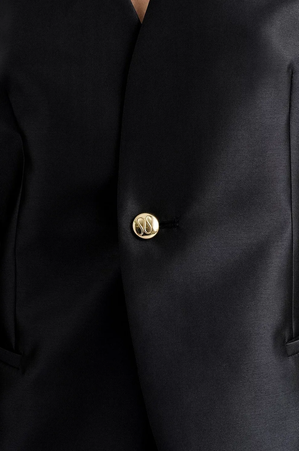 By Malina Blazer Nori Fitted Heavy Satin Blazer