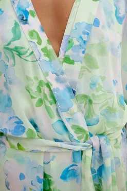 By Malina Kaftan Ace Tie Front Mini Kaftan