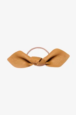 Corinne Leather Bow Big Hair Tie