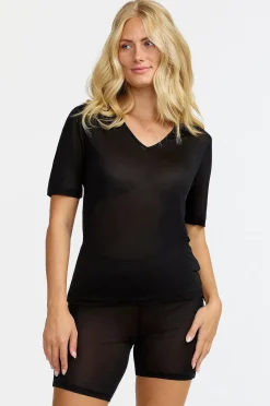 Damella Topp Short Sleeve i silke