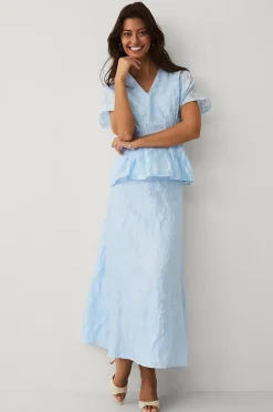 Ellos Collection Blus med jacquardmönster