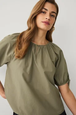 Ellos Collection Blus med nyckelhålsöppning