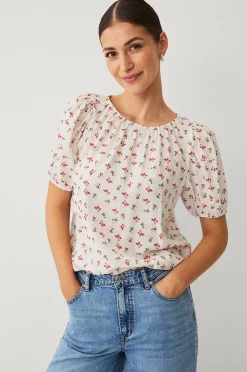 Ellos Collection Blus med puffärmar