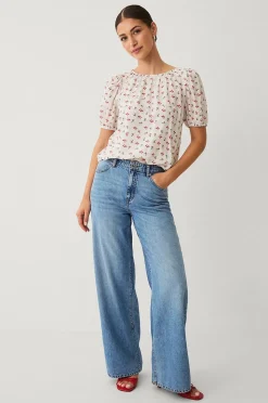 Ellos Collection Blus med puffärmar