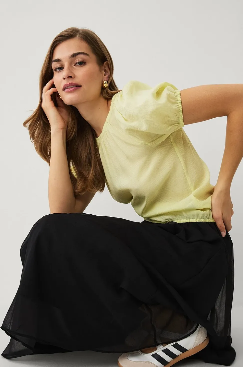 Ellos Collection Blus med puffärmar