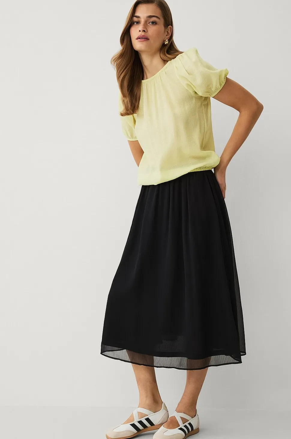 Ellos Collection Blus med puffärmar