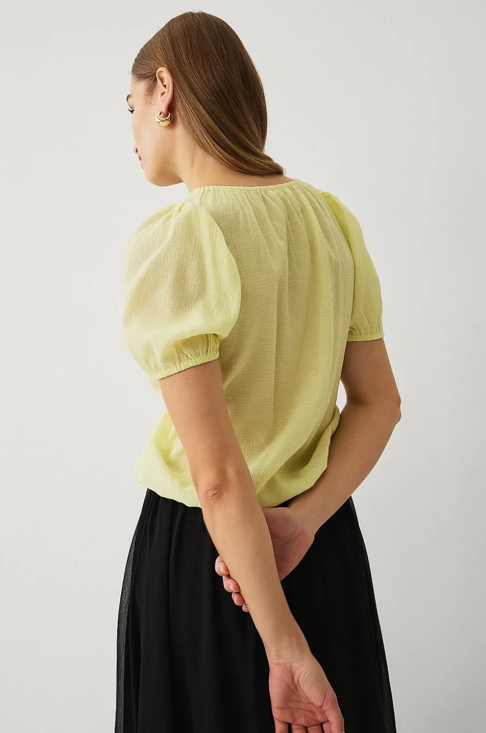 Ellos Collection Blus med puffärmar