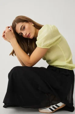 Ellos Collection Blus med puffärmar