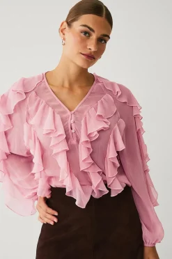 Ellos Collection Blus med volanger