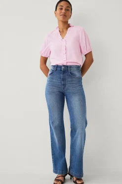 Ellos Collection Blus med volang