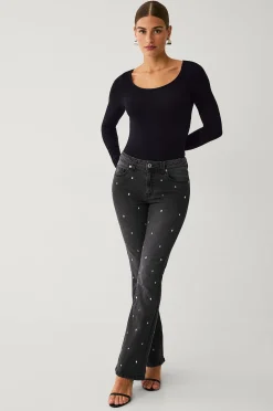 Ellos Collection Bootcut jeans med strass