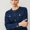 Ellos Collection Jeansjacka med rundad hals