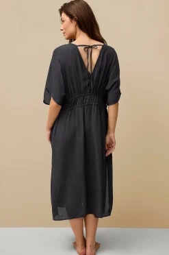Ellos Collection Kaftan Med Dragsko Strandklänning