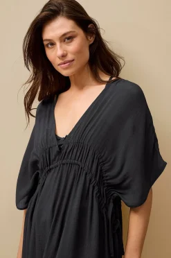 Ellos Collection Kaftan Med Dragsko Strandklänning