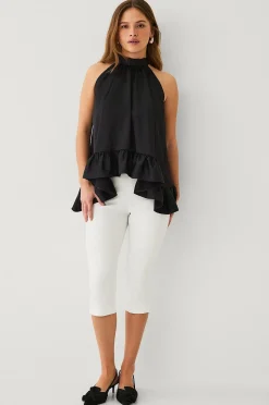 Ellos Collection Ärmlös blus med volang