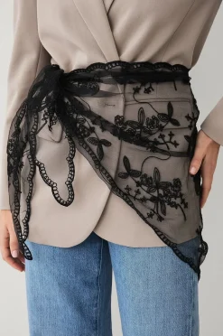 Ellos Collection Scarf med broderier