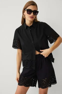 Ellos Collection Shorts med broderie anglaise