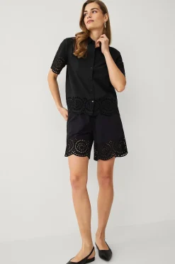 Ellos Collection Shorts med broderie anglaise