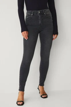 Ellos Collection Smala stretchjeans med hög midja