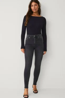 Ellos Collection Smala stretchjeans med hög midja