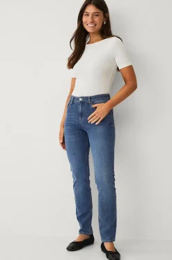 Ellos Collection Smala stretchjeans med hög midja