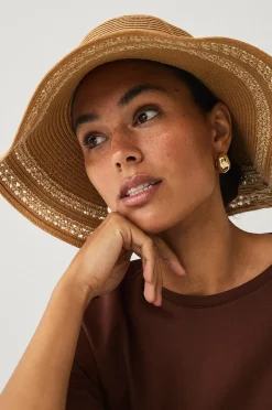Ellos Collection Stråhatt med rosett