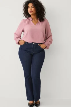Ellos Plus collection Blus med v-formad halsringning