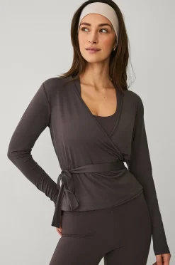Ellos STUDIO Träningstopp Wrap Top Soft