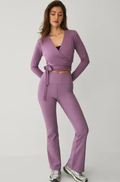 Ellos STUDIO Träningstopp Wrap Top Soft
