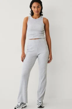 Ellos STUDIO Yogabyxa Straight Leg Soft Rib