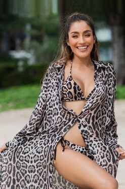 KAANDA Beach life Strandklänning Cheetah Shirt Dress