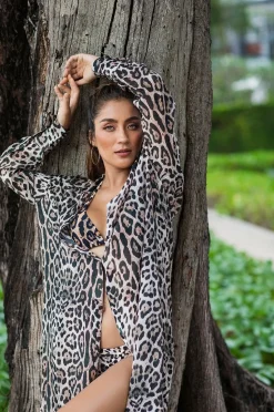 KAANDA Beach life Strandklänning Cheetah Shirt Dress