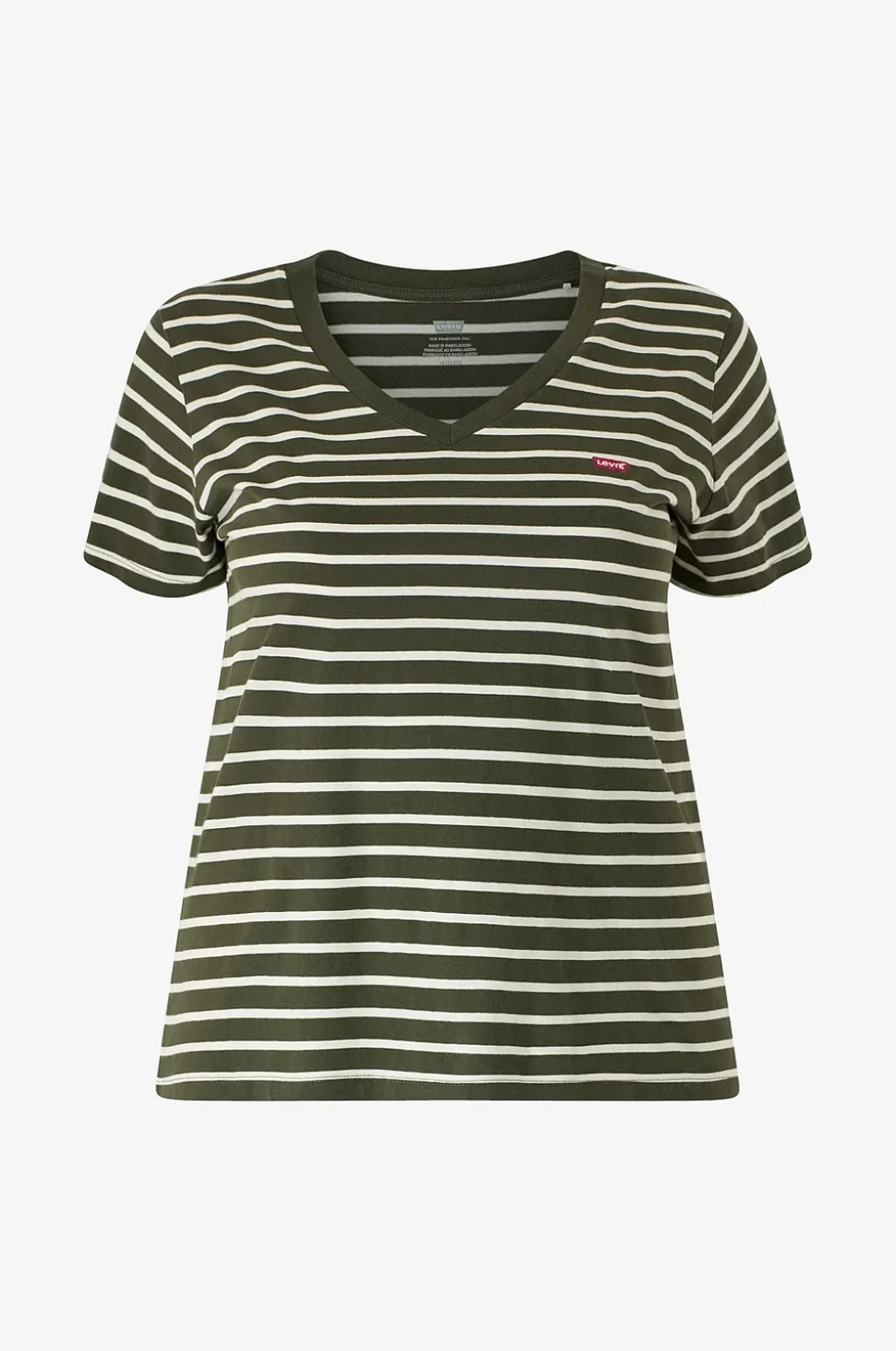 Levi's Plus Topp PL V Neck Tee Raita Stripe Cav