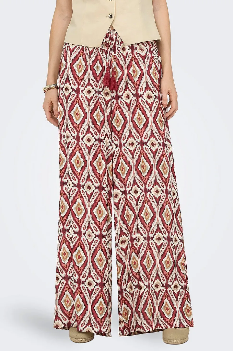 Only Byxor onlGini Mikasi Wide Pull UP Pant WV