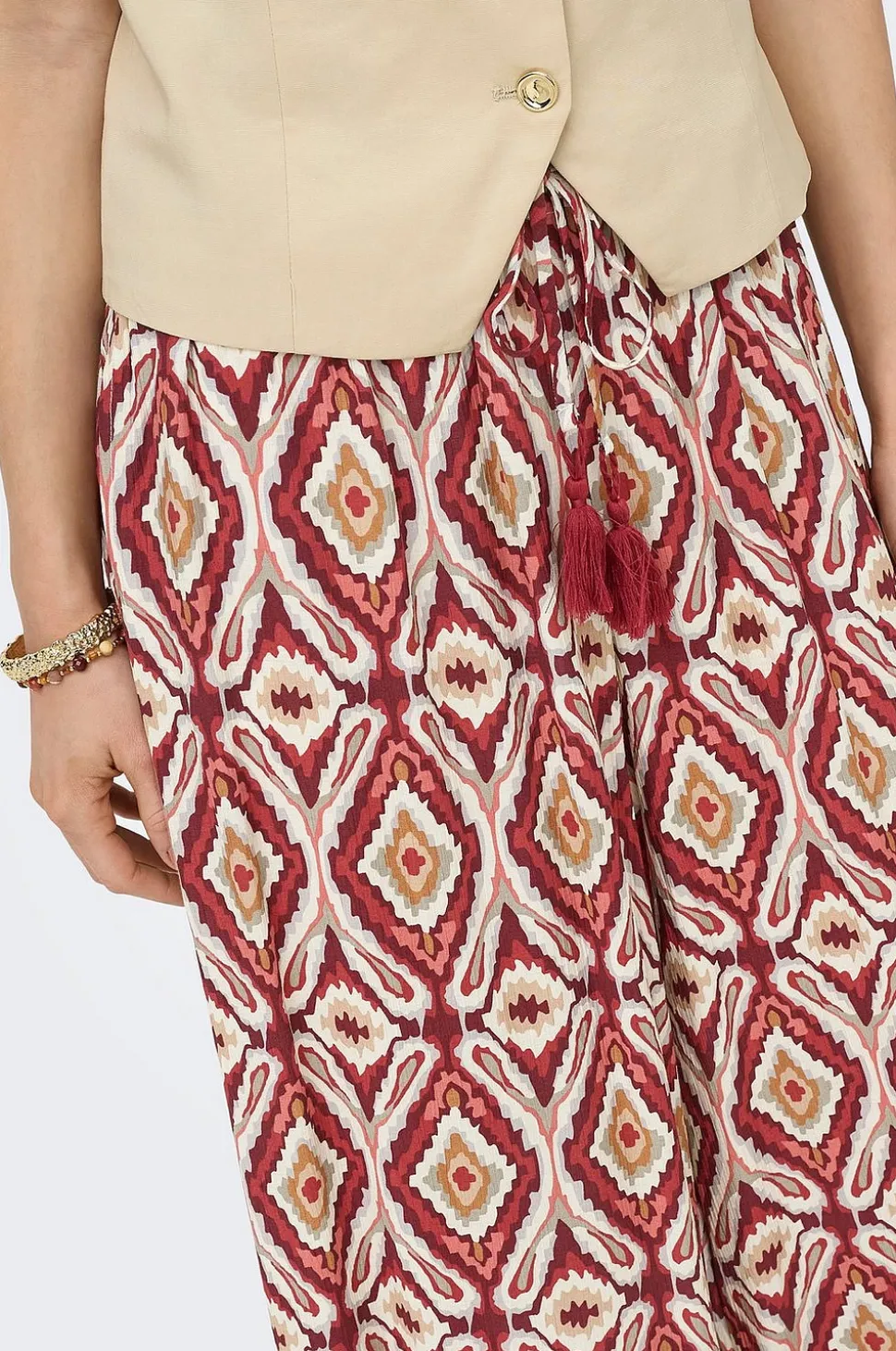 Only Byxor onlGini Mikasi Wide Pull UP Pant WV