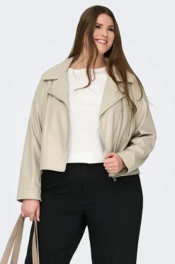 Only Carmakoma Bikerjacka carCarmen Faux Leather Biker Otw NO