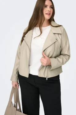 Only Carmakoma Bikerjacka carCarmen Faux Leather Biker Otw NO
