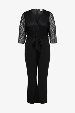 Only Carmakoma Jumpsuit carBetsy 3/4 Wrap V-neck Jumpsuit