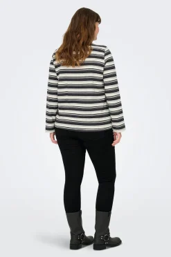 Only Carmakoma Pikétröja carGlobe L/S Polo O-neck Blouse Jrs