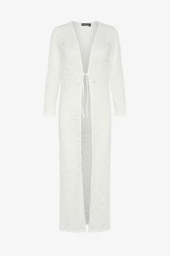 pieces Strandklänning pcVita 7/8 Lace Ankle Kimono