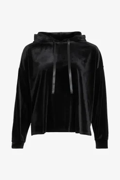 Vila Huvtröja viEmily L/S Velvet Hoodie/r