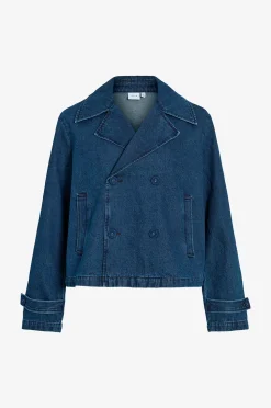 Vila Jeansjacka viNata L/S Short Denim Trenchcoat